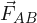 \vec{F}_{AB}