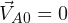 \vec{V}_{A0}= 0